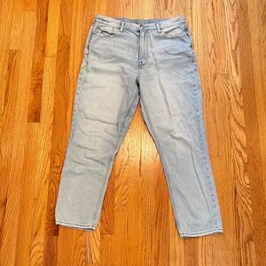 American Eagle Outfitters Light Blue Wash Mom Jeans sz14 high rise